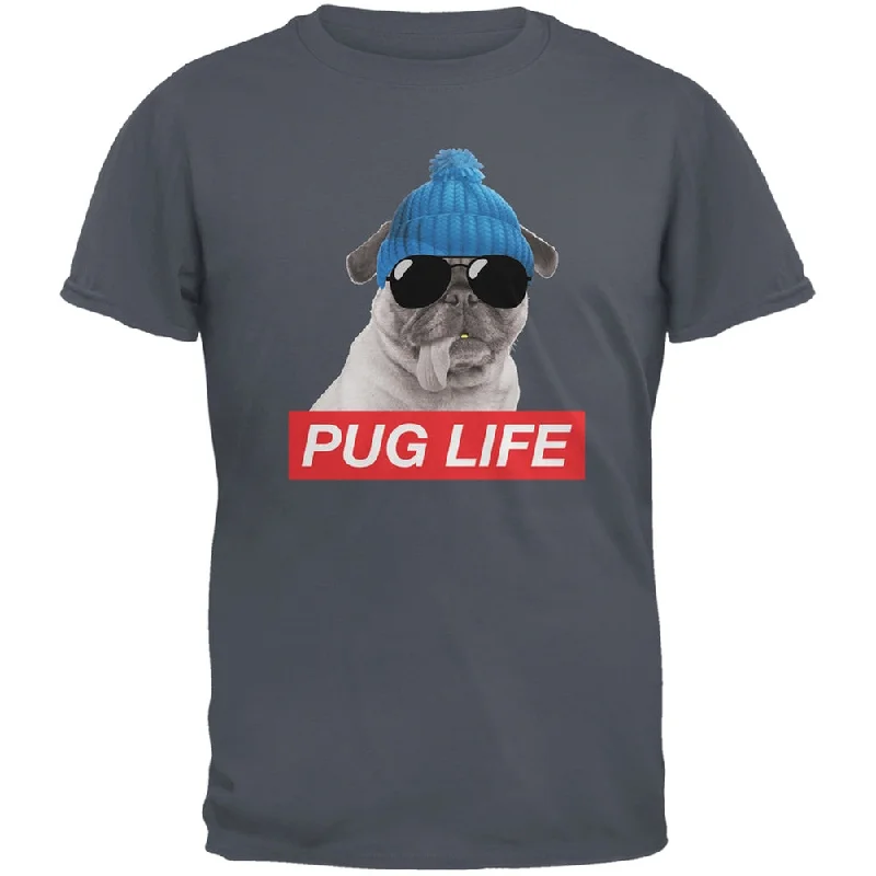 Pug Life Charcoal Adult T-ShirtDistressed T-Shirts