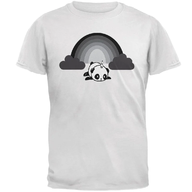 Panda Pandicorn Emo Sad Rainbow Mens Soft T ShirtSheer T-Shirts