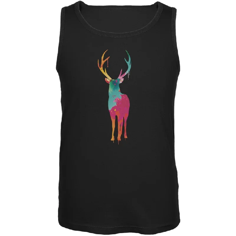 Splatter Deer Black Adult Tank TopSleep T-Shirts