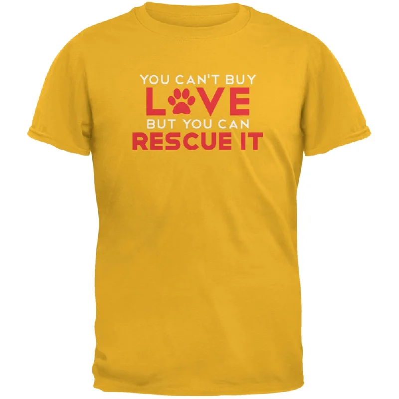 Rescue Love Gold Adult T-ShirtPrinted T-Shirts