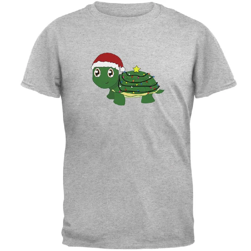 Christmas Turtle Lights Santa Hat Mens T ShirtBand Merch T-Shirts