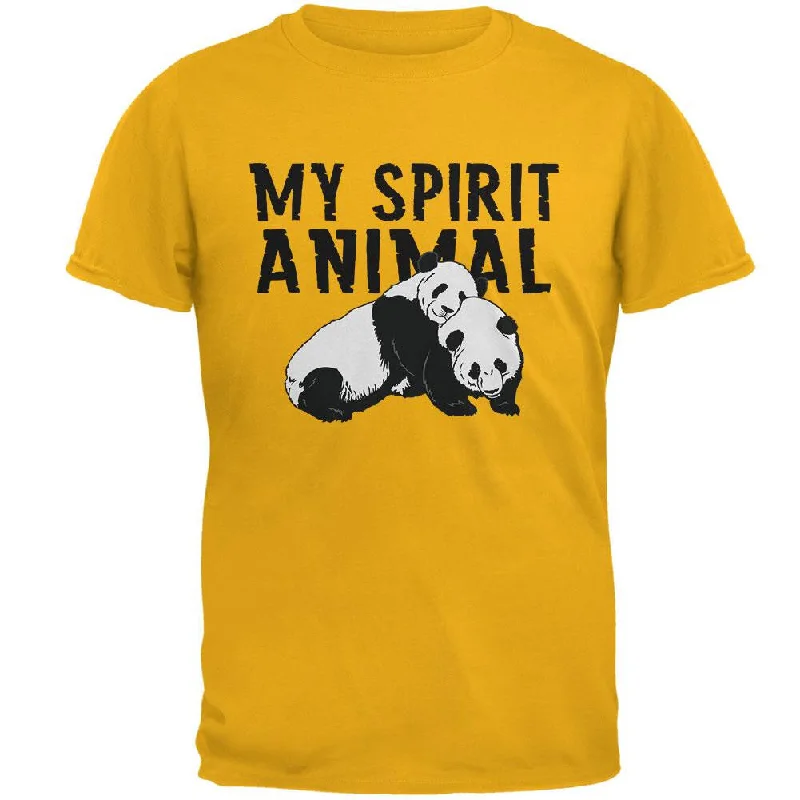 My Spirit Animal Panda Gold Adult T-ShirtJersey T-Shirts