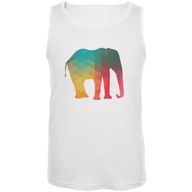 Elephant Geometric White Adult Tank TopHunting T-Shirts