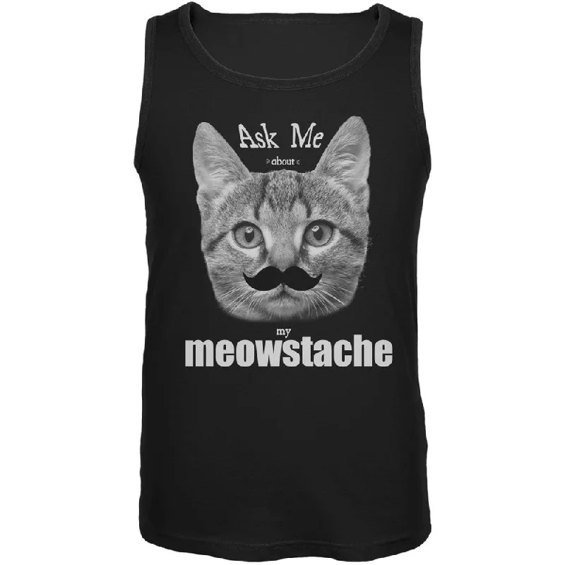 Ask Me About My Meowstache Tank TopCultural T-Shirts