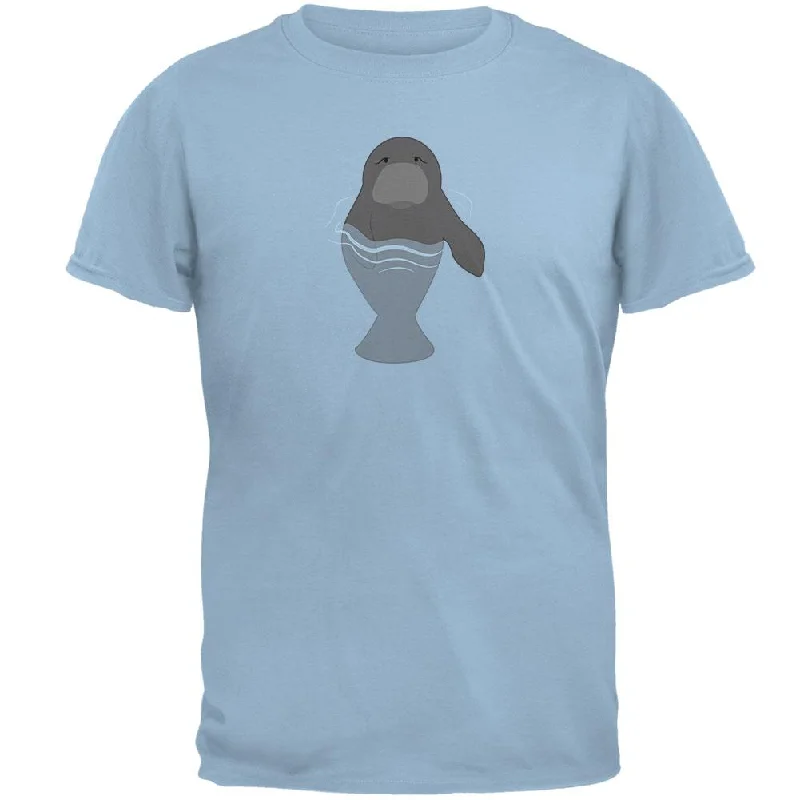 Manatee in Water Cute Mens T ShirtSkateboard T-Shirts