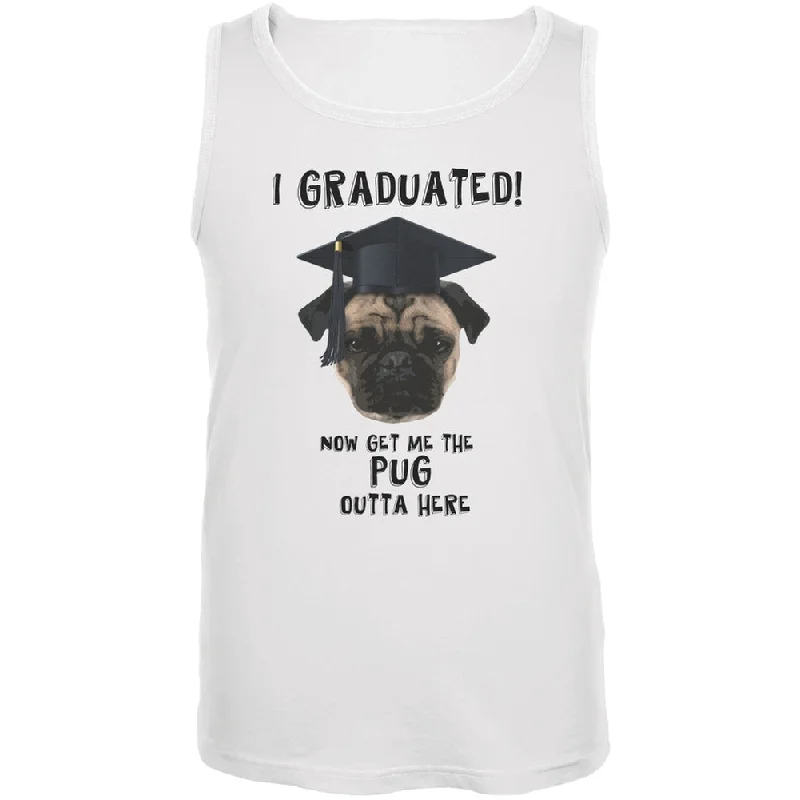 Graduation - Get The Pug Out Grad White Adult Tank TopLogo T-Shirts