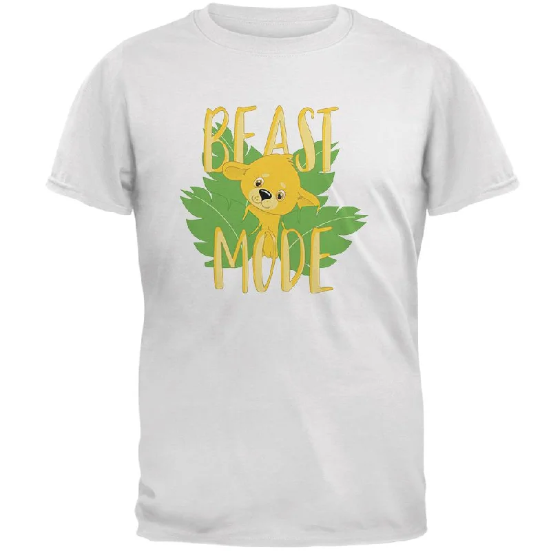 Beast Mode Cute Lion Cub Mens T ShirtRunning T-Shirts