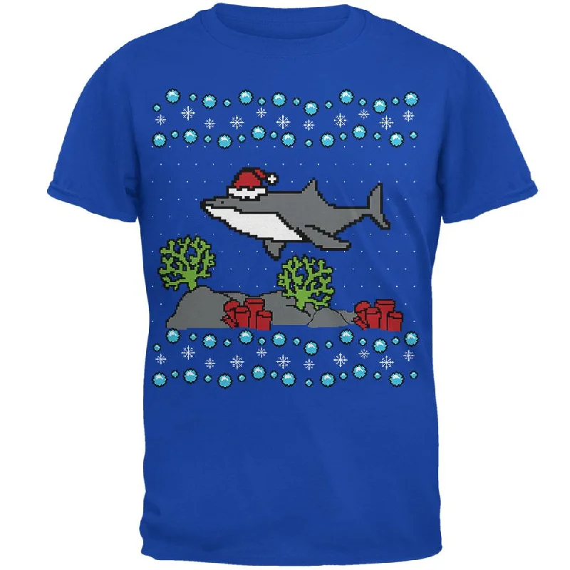 Ugly Christmas Sweater Shark Santa Hat Mens Soft T ShirtLimited Edition T-Shirts