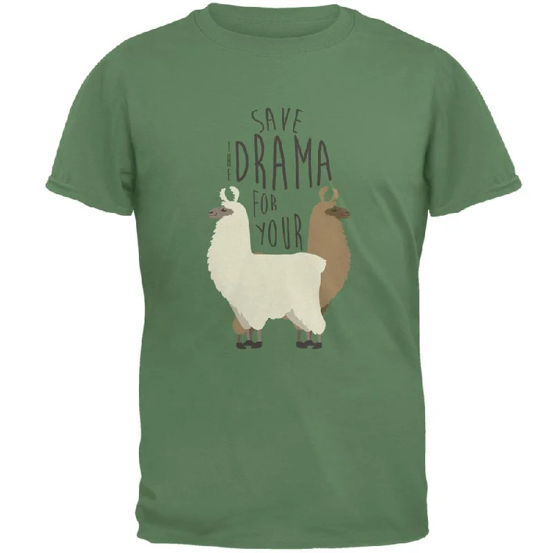 Save the Drama for Your Llama Pun Mens T ShirtCollege T-Shirts