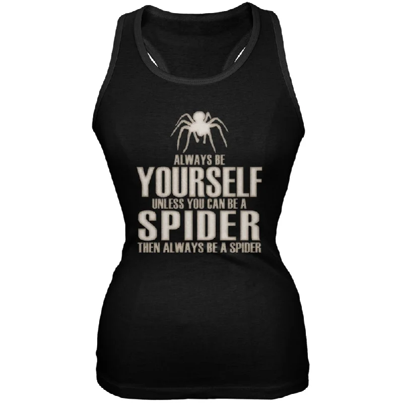 Always Be Yourself Spider Black Juniors Soft Tank TopBamboo T-Shirts