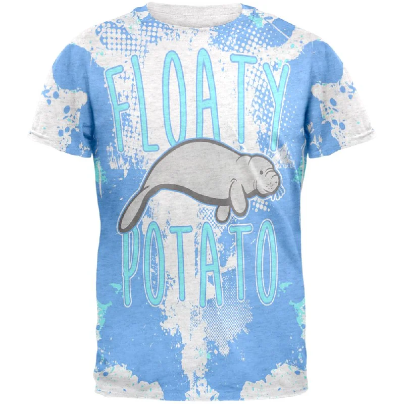 Floaty Potato Manatee Funny Grunge Splatter Mens T ShirtUrban T-Shirts