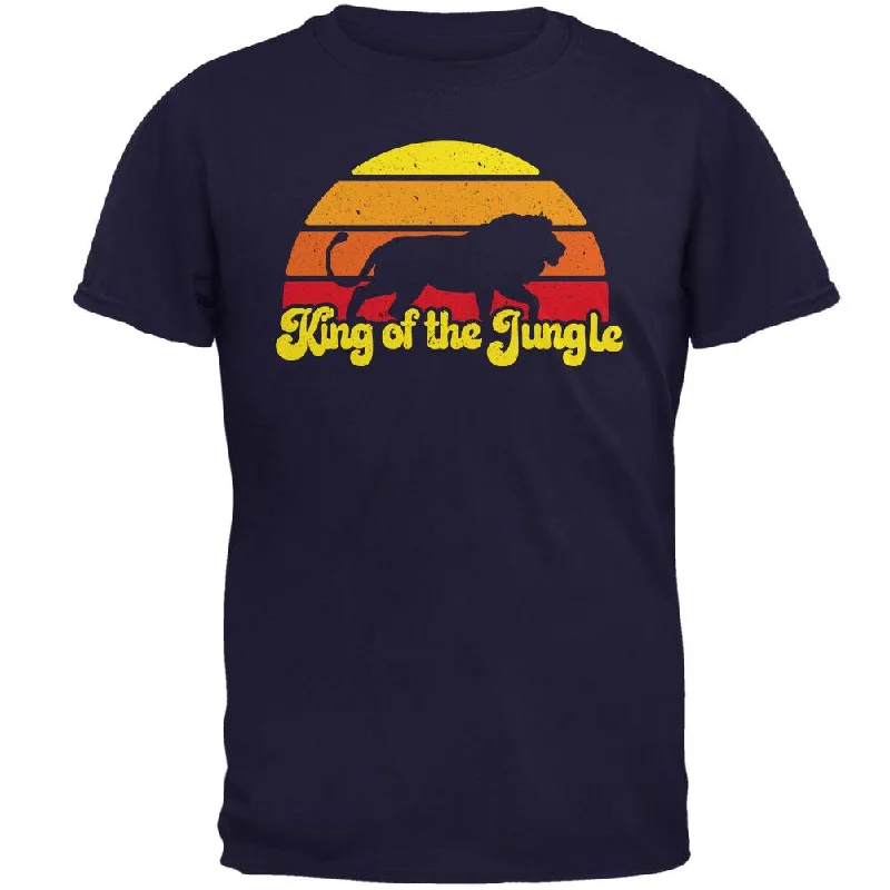 King Of The Jungle Lion Retro Sun Mens T ShirtReflective T-Shirts