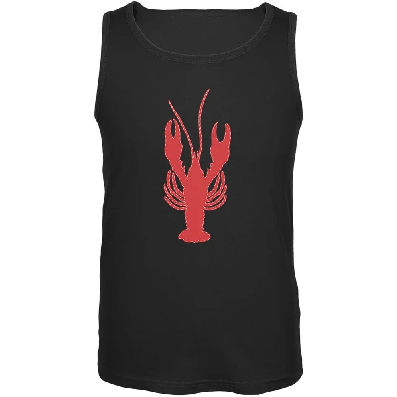 Summer - Lobster Faux Stitched Black Adult Tank TopArtist T-Shirts