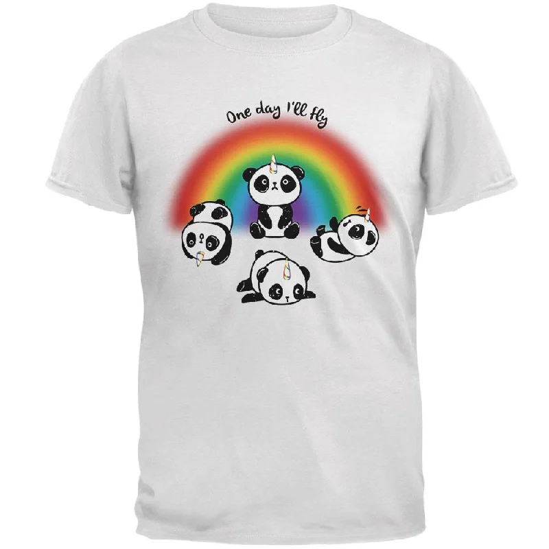 Panda Pandicorn One Day I'll Fly Mens T ShirtFishing T-Shirts