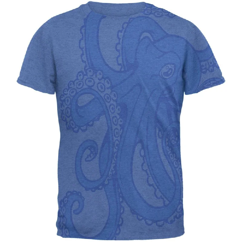 Blue Octopus Ink Mens T ShirtPocket T-Shirts