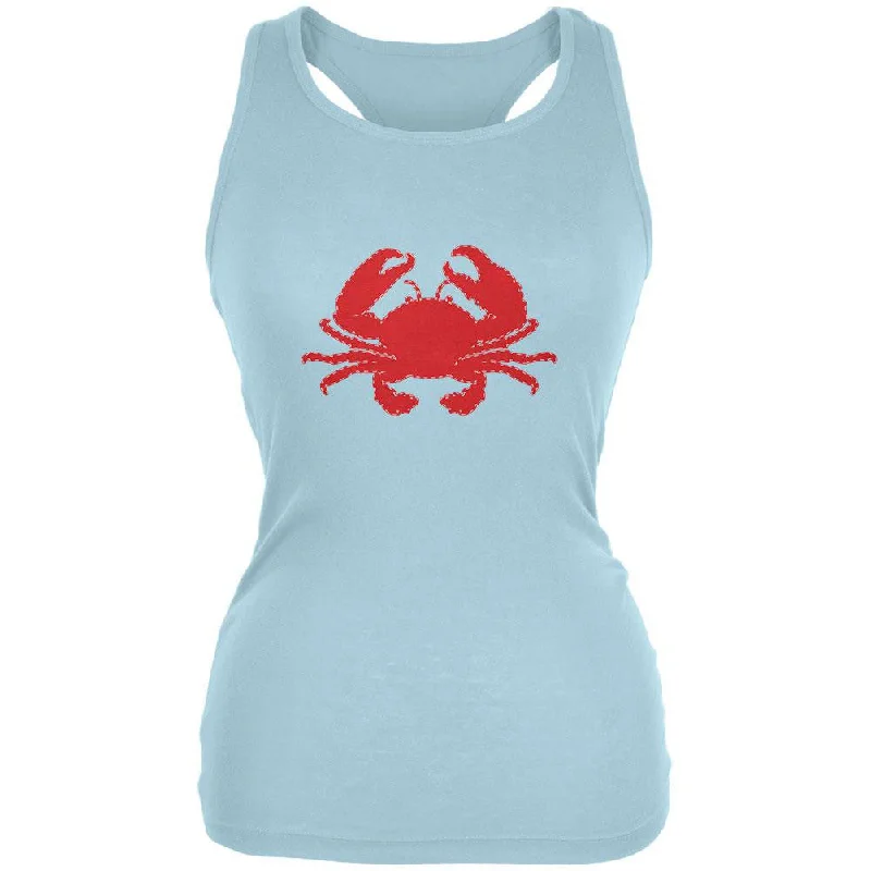 Summer - Crab Faux Stitched Juniors Soft Tank TopBand Merch T-Shirts