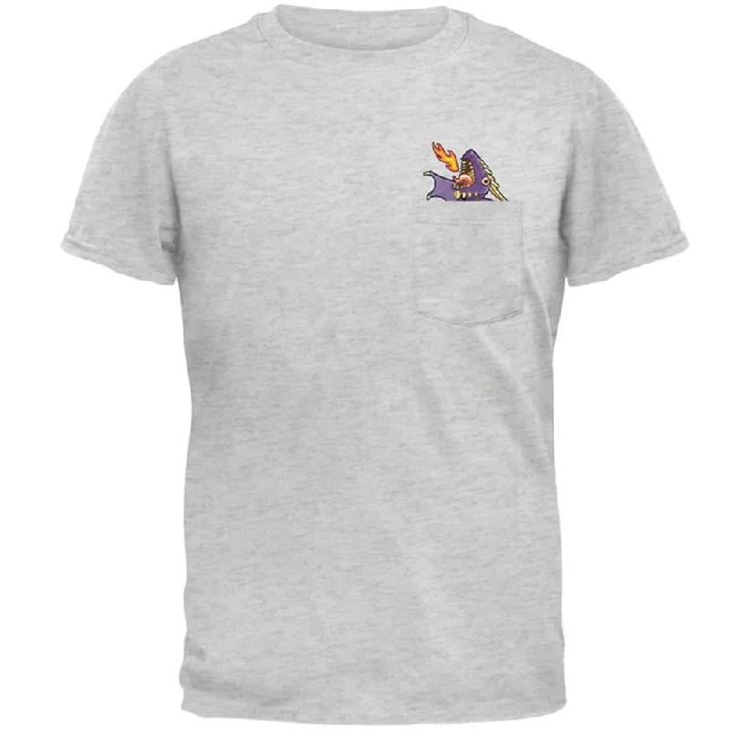 Purple Dragon RAWR Pocket Pet Mens Pocket T ShirtOutdoor T-Shirts