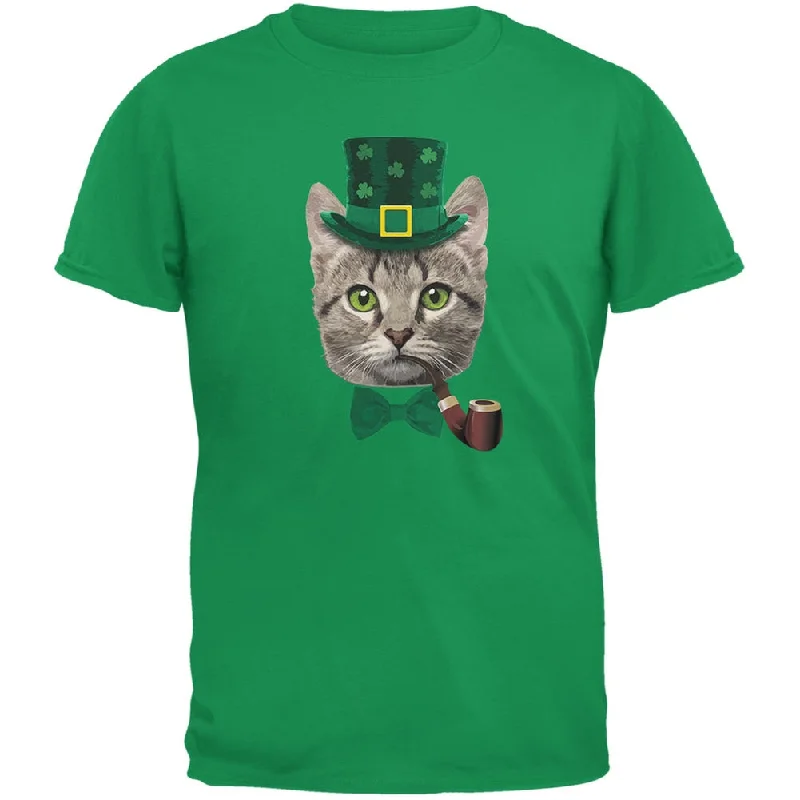 St. Patrick's Funny Cat Irish Green Adult T-ShirtTie-Dye T-Shirts