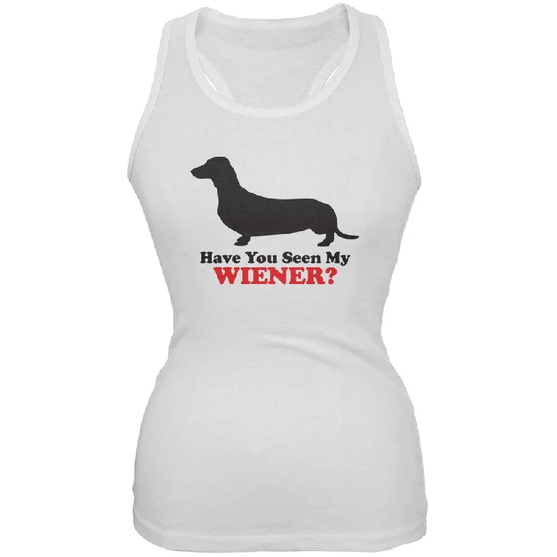 Have You Seen My Weiner White Soft Juniors Tank TopLounge T-Shirts