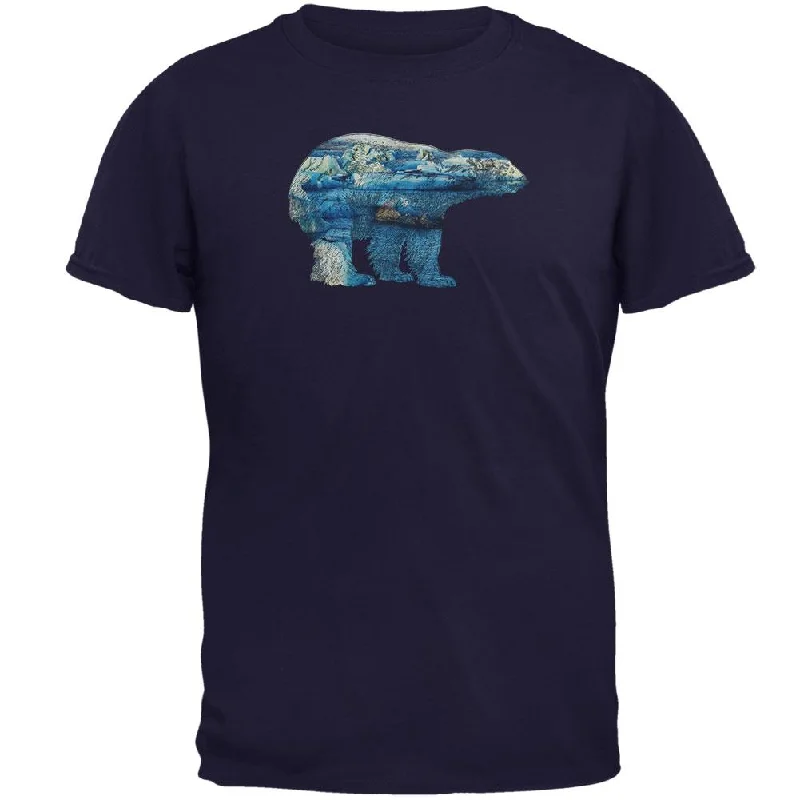 Polar Bear Iceberg Snow Caps Mens T ShirtVelvet T-Shirts