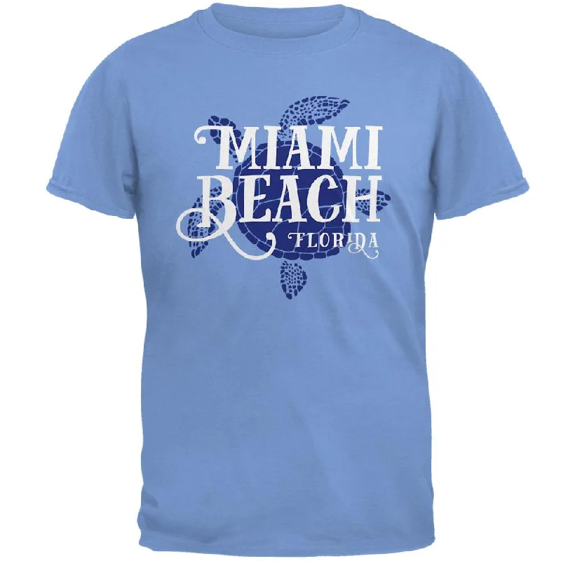 Summer Sun Sea Turtle Miami Beach Mens T ShirtEmbellished T-Shirts