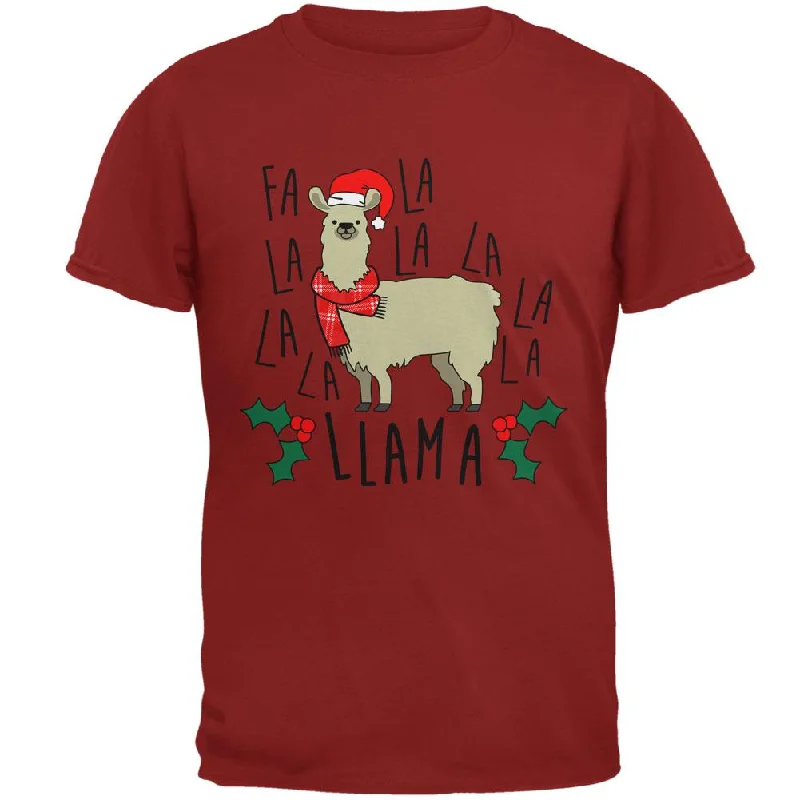 Christmas Fa La Llama Mens T ShirtSkateboard T-Shirts