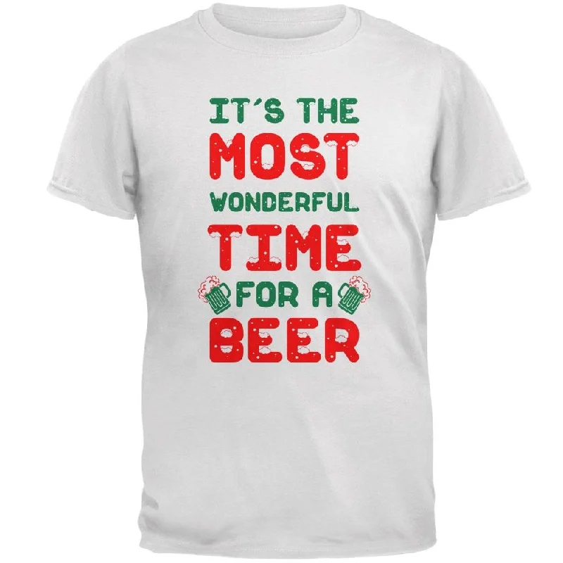 Christmas Most Wonderful Time for a Beer Mens T ShirtVintage T-Shirts