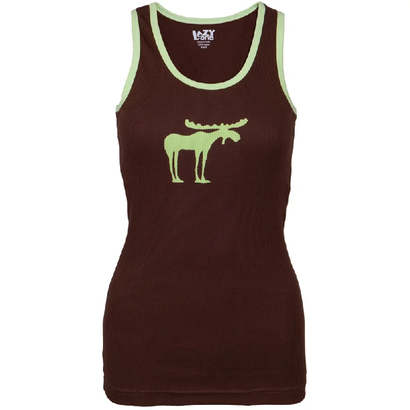 Funky Moose Silhouette Juniors Tank TopBoat Neck T-Shirts