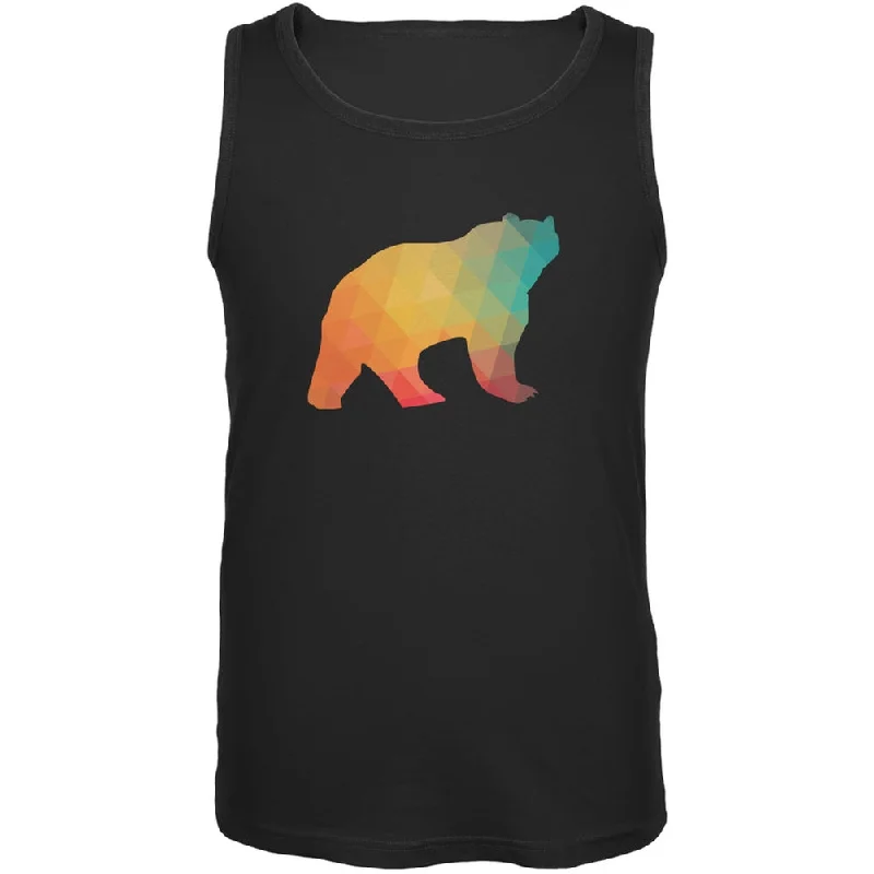 Bear Geometric Black Adult Tank TopPerformance T-Shirts