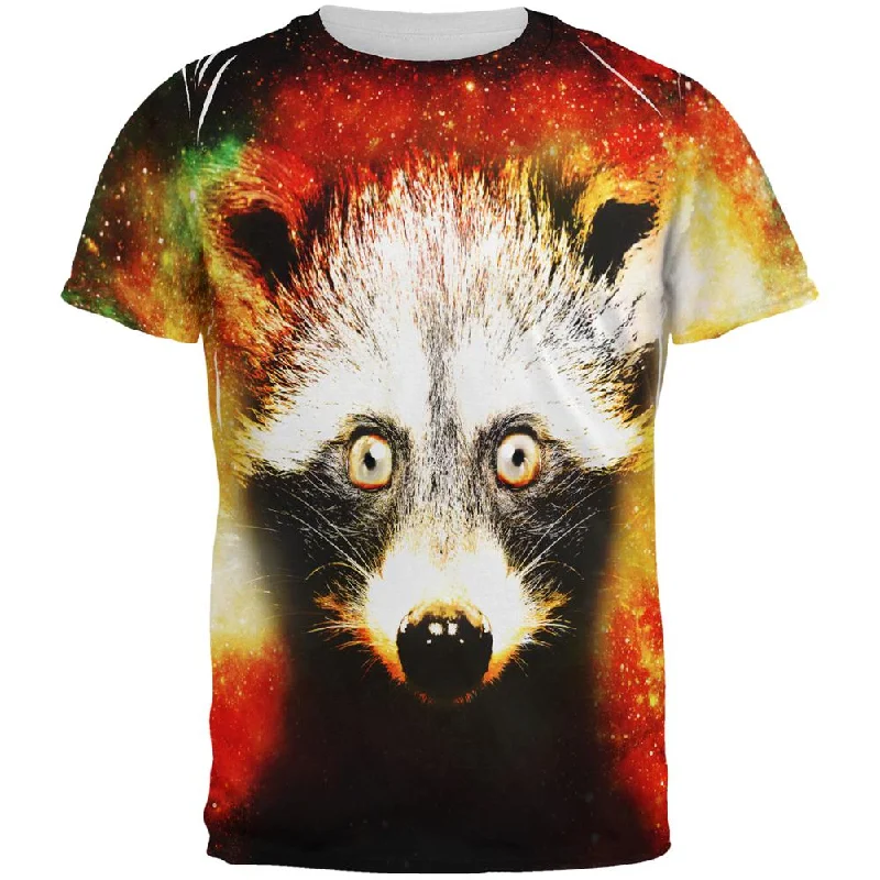 Galaxy Trash Panda Raccoon All Over Mens T ShirtSkateboard T-Shirts