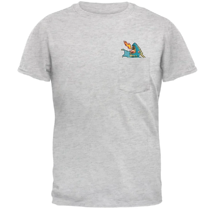 Blue Dragon RAWR Pocket Pet Mens Pocket T ShirtQuick-Dry T-Shirts