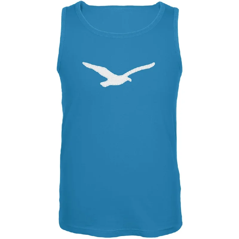 Seagull Faux Stitched Turquoise Adult Tank TopHip-Hop T-Shirts