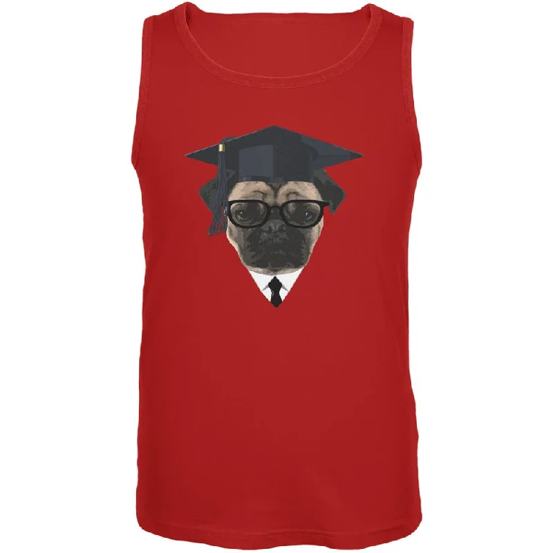 Graduation - Graduate Pug Funny Red Adult Tank TopCollaborative T-Shirts