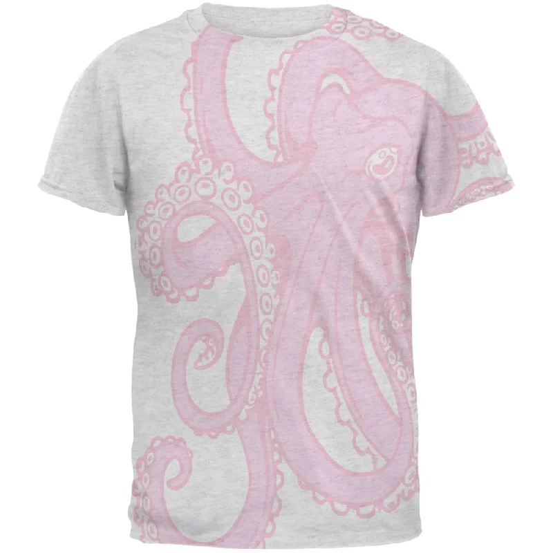 Pink Octopus Ink Mens T ShirtHip-Hop T-Shirts