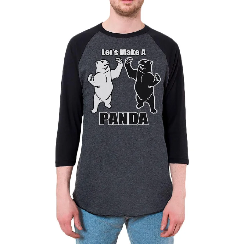 Let's Make a Panda Funny Mens Raglan T ShirtFleece T-Shirts