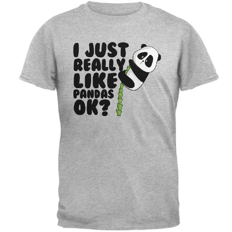 I Just Really Like Pandas Cute Mens T ShirtDistressed T-Shirts