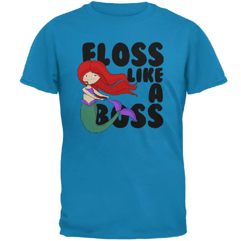 Floss Like A Boss Mermaid Mens T ShirtRibbed Cuff T-Shirts