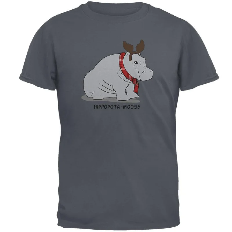 Hippo Moose Hippopotamoose Funny Pun Mens T ShirtMetallic T-Shirts