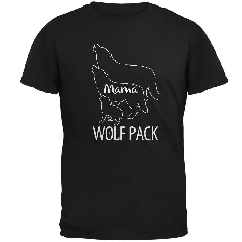 Wolf Pack Mama Mom Mother Mens T ShirtV-Neck T-Shirts