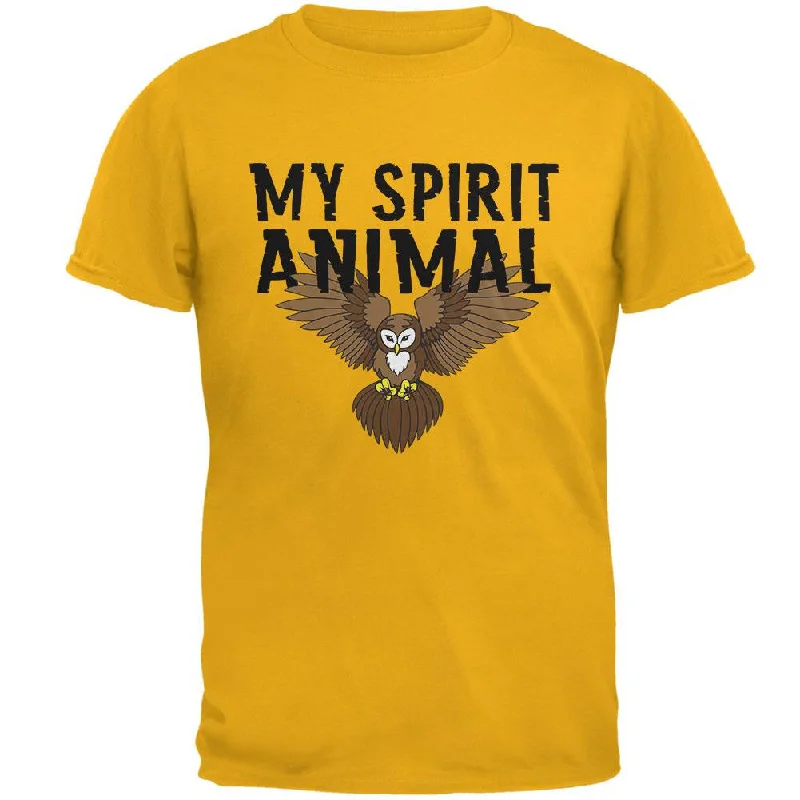 My Spirit Animal Owl Gold Adult T-ShirtTravel T-Shirts