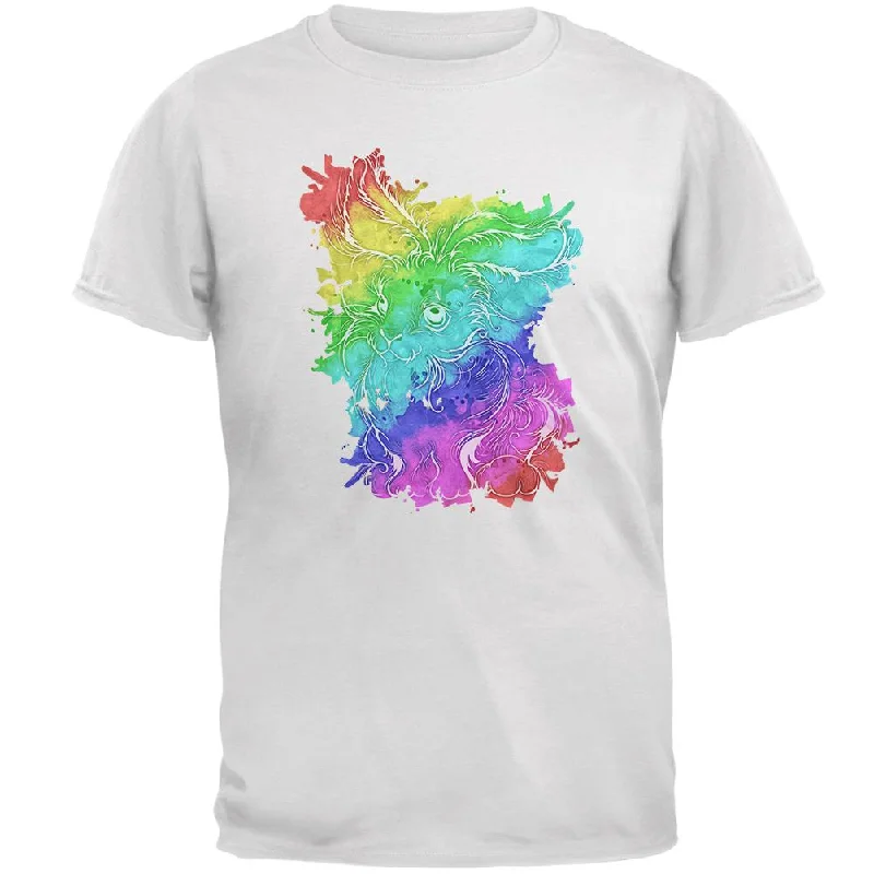 Rainbow Watercolor Easter Bunny Mens T ShirtArtist T-Shirts