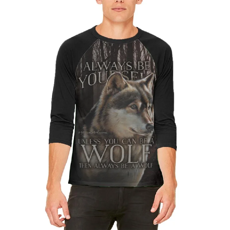 Always Be Yourself Unless Timber Wolf Mens Raglan T ShirtPlush T-Shirts