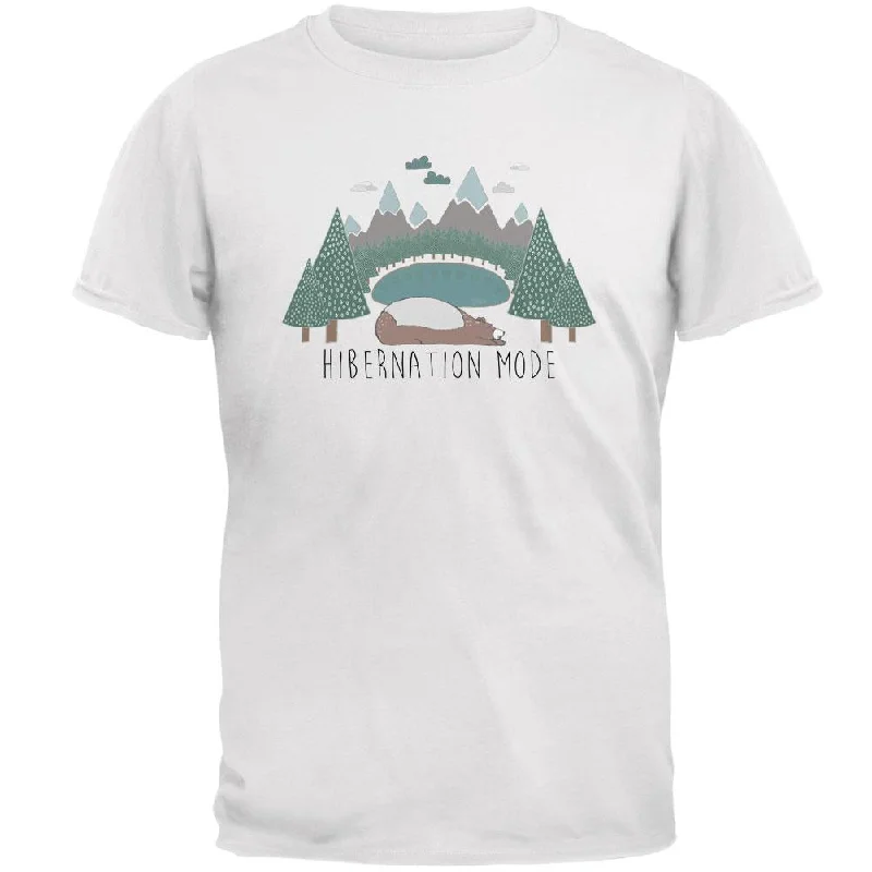 Autumn Bear Hibernation Mode Mens T ShirtCamping T-Shirts