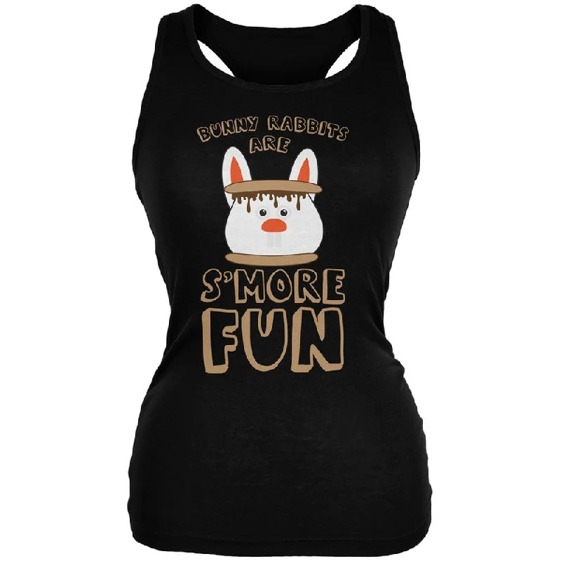 Rabbits Are S'More Fun Black Juniors Soft Tank TopLayered T-Shirts