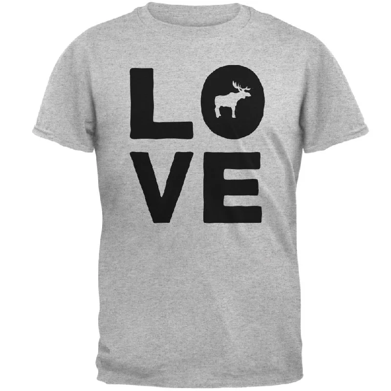 Autumn Moose Love Mens T ShirtLongline T-Shirts