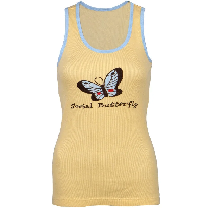 Social Butterfly Juniors Tank TopLayered T-Shirts