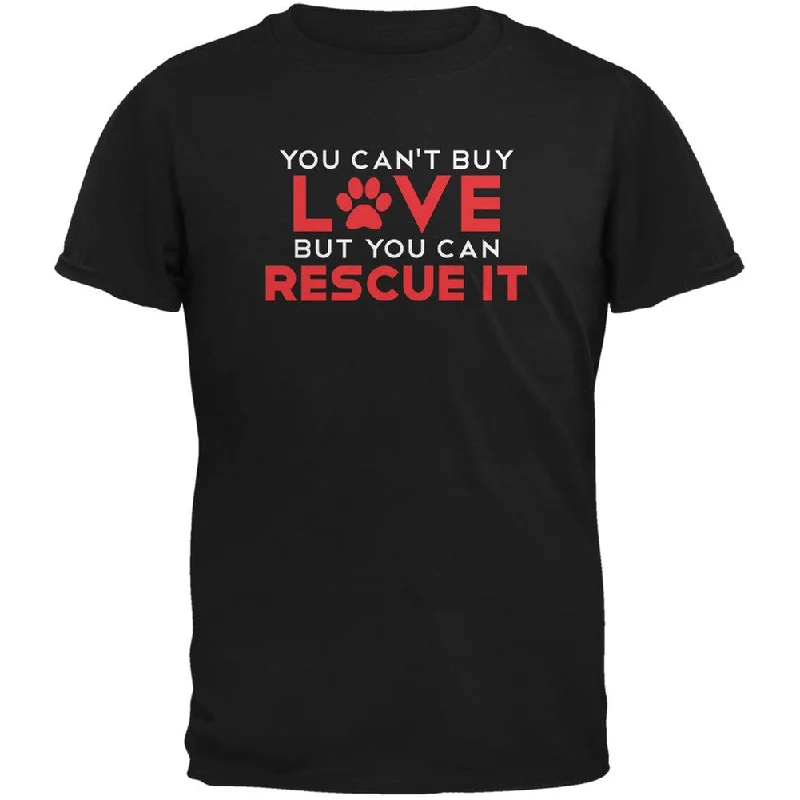 Rescue Love Black Adult T-ShirtScoop Neck T-Shirts