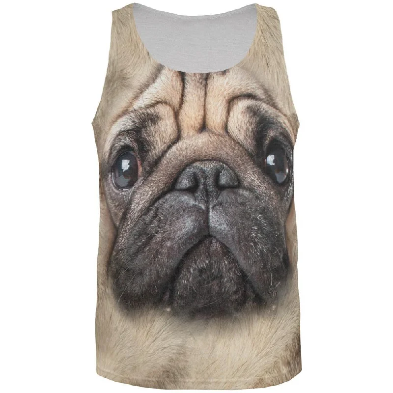 Pug Butt All Over Adult Tank TopBand Merch T-Shirts