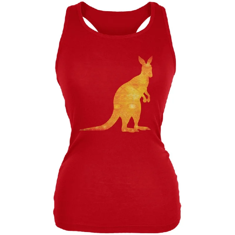 Australian Spirit Animal Kangaroo Red Juniors Soft Tank TopVelvet T-Shirts