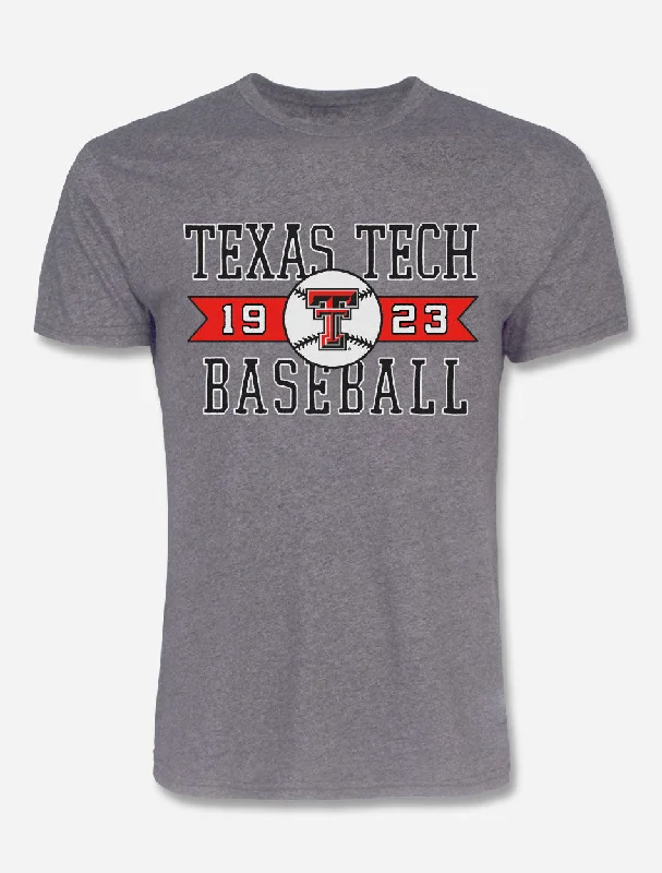 Texas Tech "Baseball Banner" Short Sleeve T-shirtPlush Short Sleeve Tops